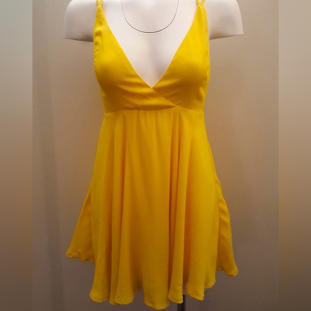 strappy springy yellow sundress, new with tags.